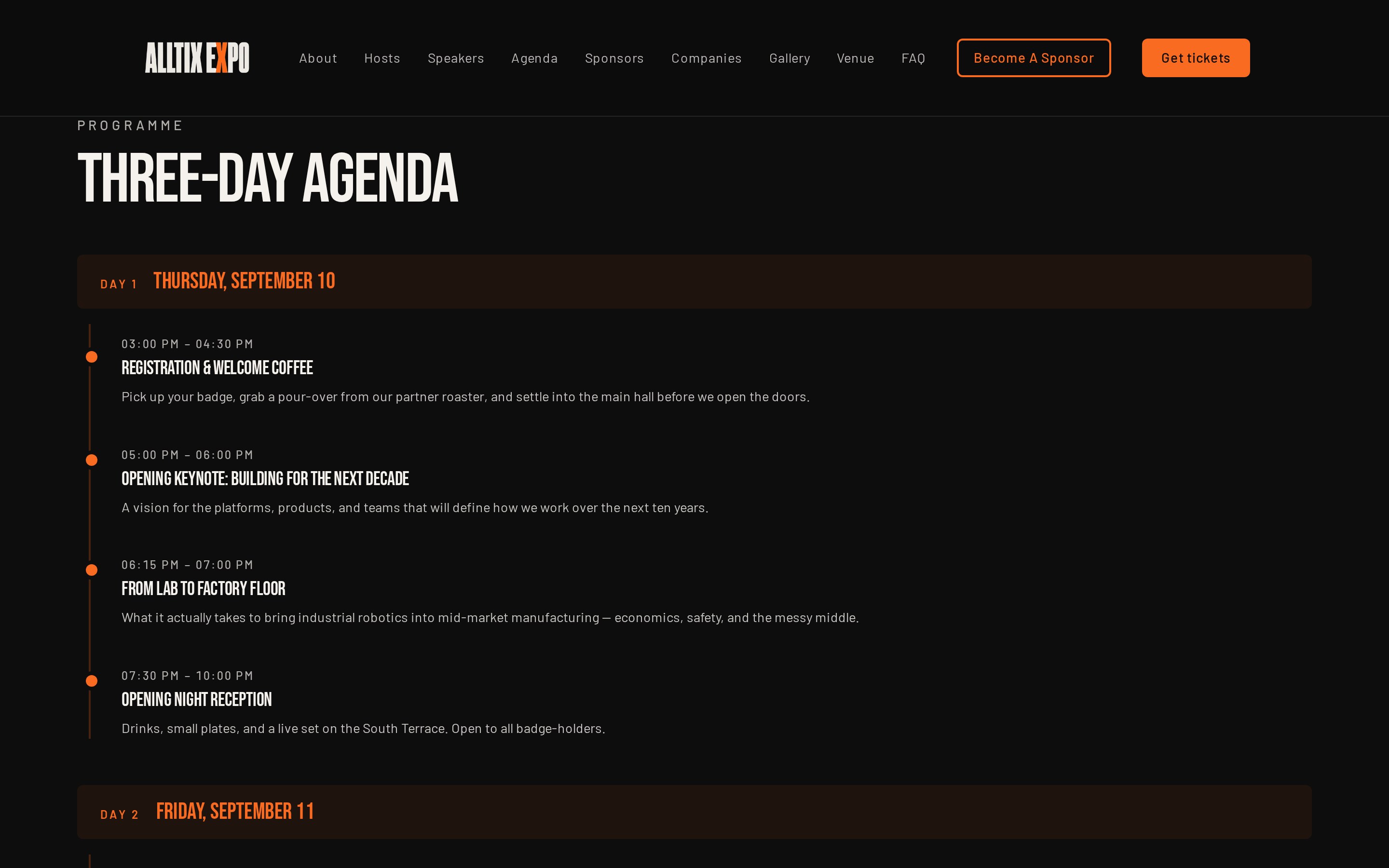 Agenda — Alltix Expo 2026