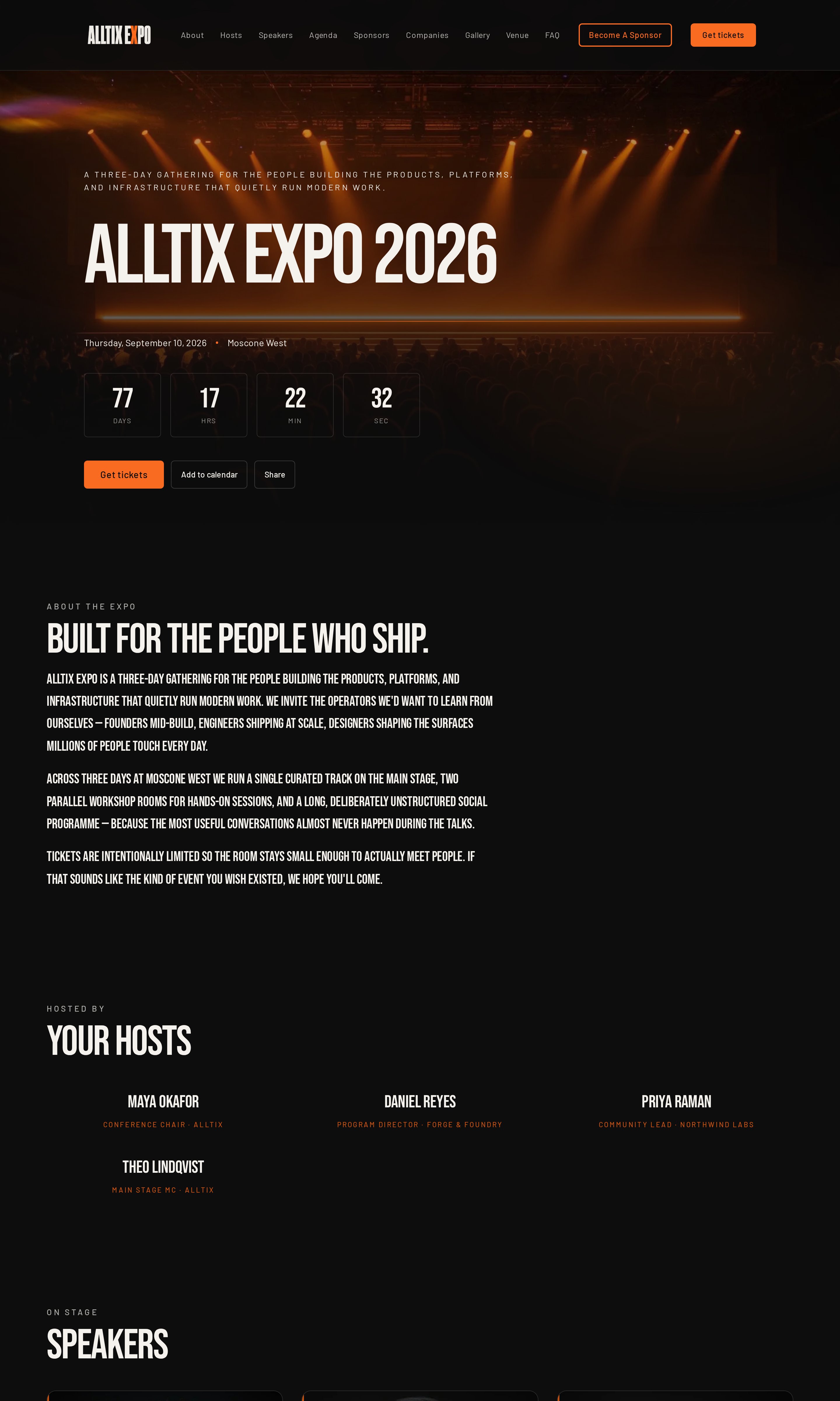 Alltix Expo 2026 — long scroll